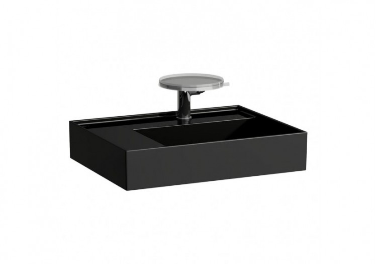 Lavabo mural ou à poser sur meuble Kartell Noir brillant 600 x 460 x 150 mm - H8103350201111 - Laufen