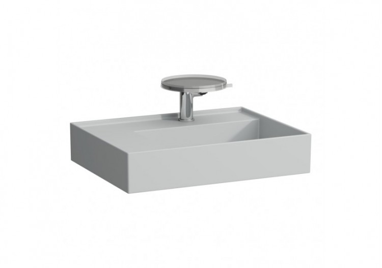 Lavabo mural ou à poser sur meuble Kartell Gris mat 600 x 460 x 150 mm - H8103357591111 - Laufen