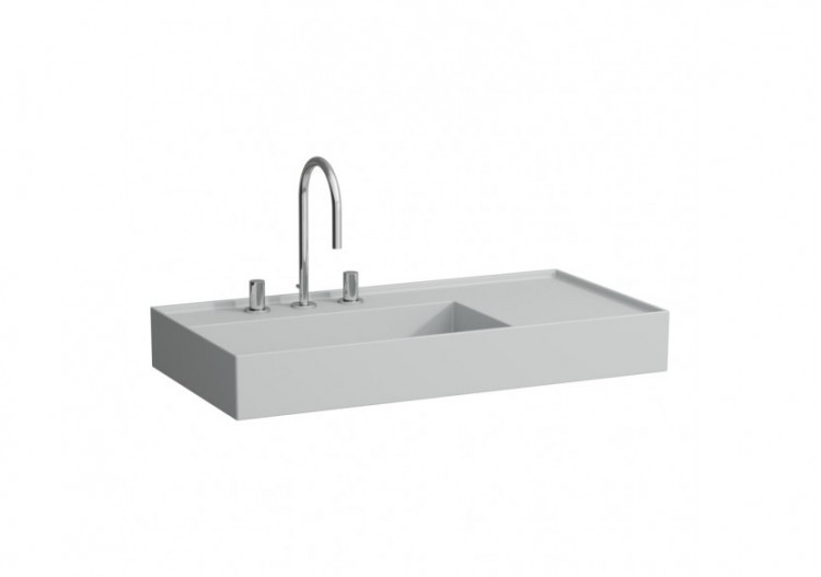 Lavabo mural ou à poser sur meuble Kartell Gris mat 900 x 460 x 150 mm - H8103387591111 - Laufen