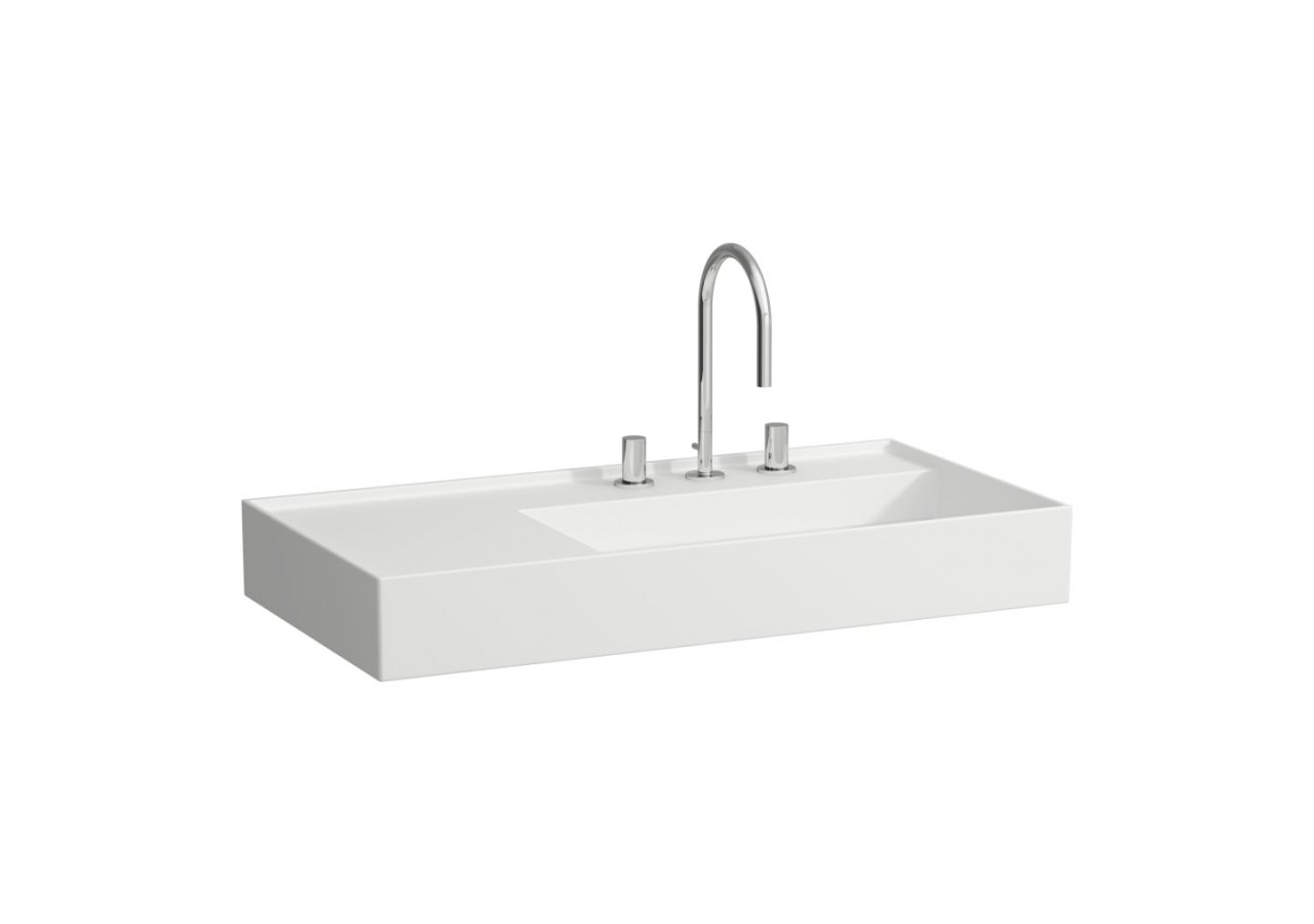 Lavabo mural ou à poser sur meuble Kartell Blanc mat 900 x 460 x 150 mm - H8103397571121 - Laufen