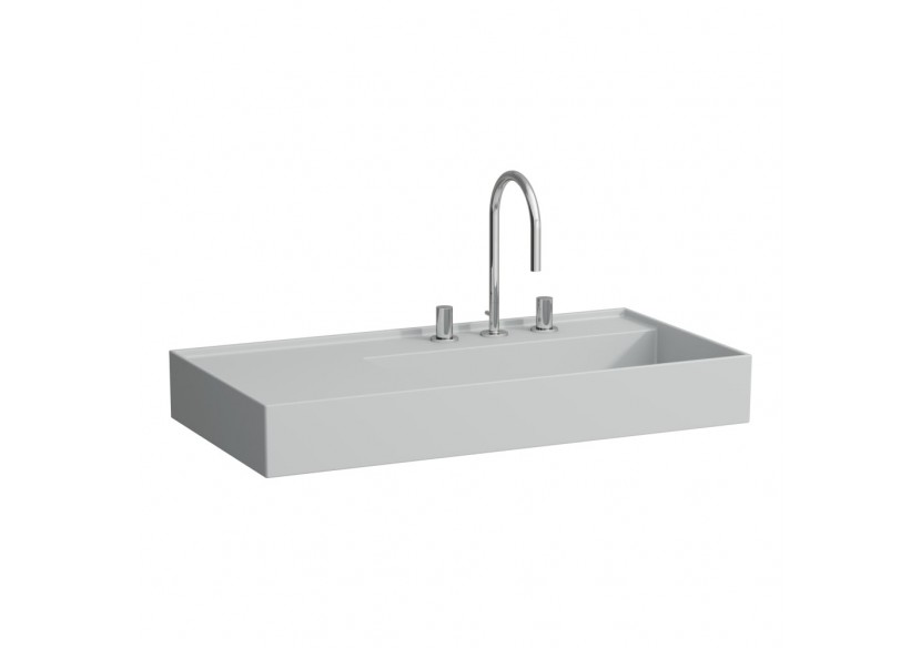 Lavabo mural ou à poser sur meuble Kartell Gris mat 900 x 460 x 150 mm - H8103397591581 - Laufen