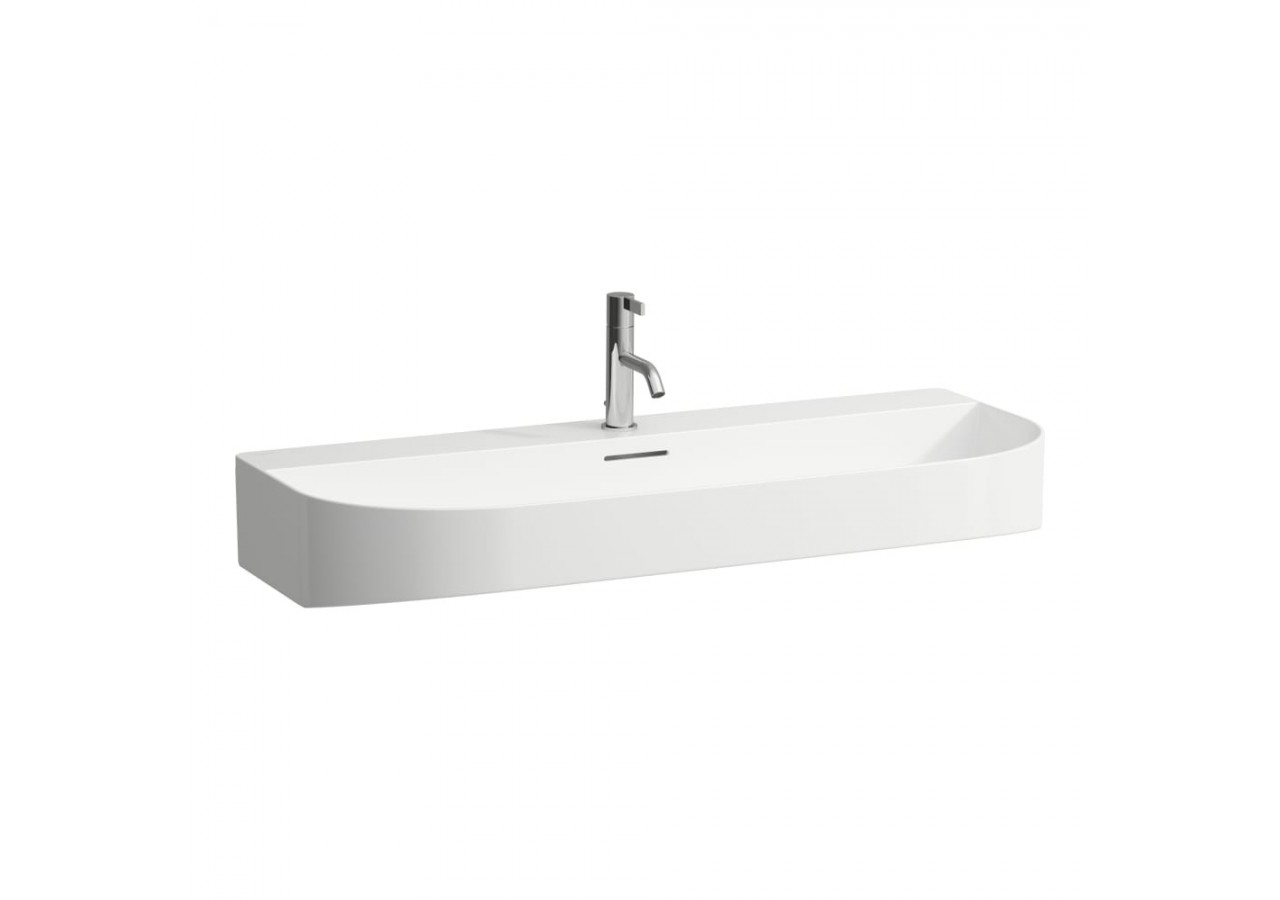 Lavabo double Sonar Blanc mat 1000 x 420 x 145 mm - H8103477571091 - Laufen