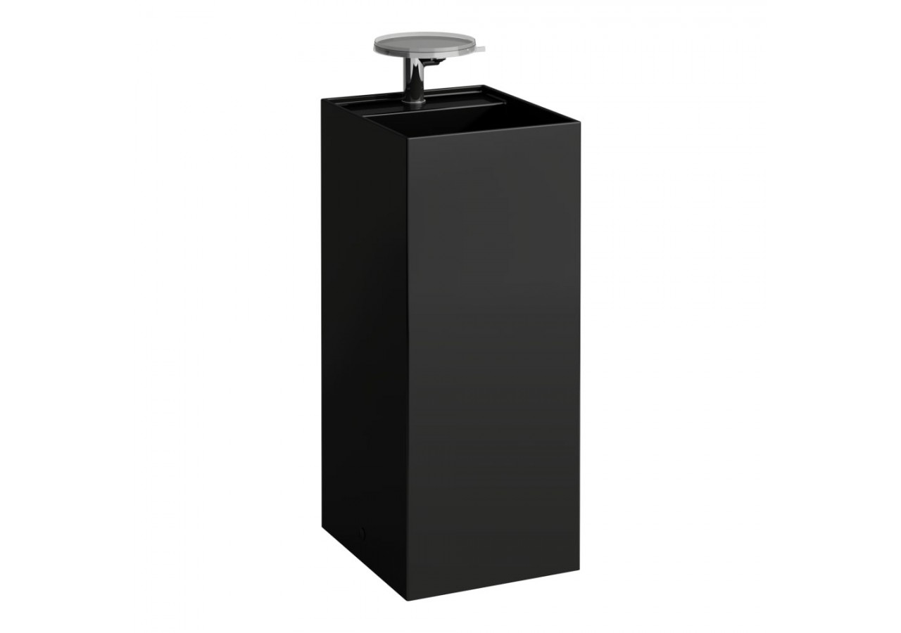 Lavabo indépendant Kartell Noir brillant 375 x 435 x 900 mm - H8113310201121 - Laufen