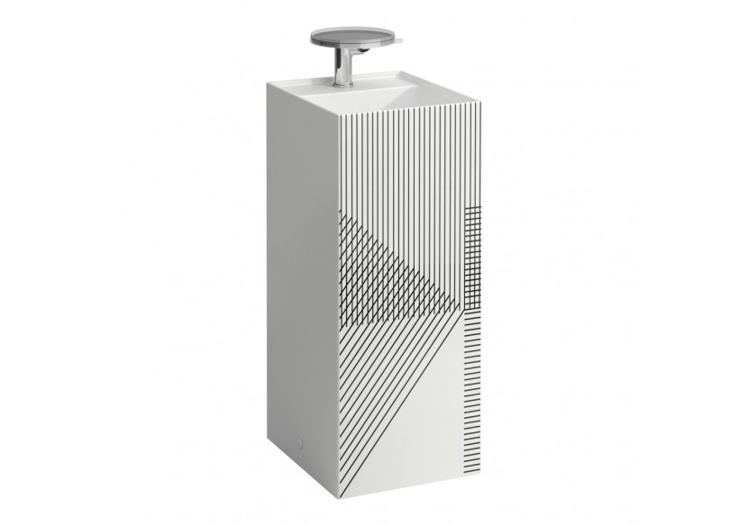 Lavabo indépendant Kartell Motifs gris 375 x 435 x 900 mm - H811331D011121 - Laufen