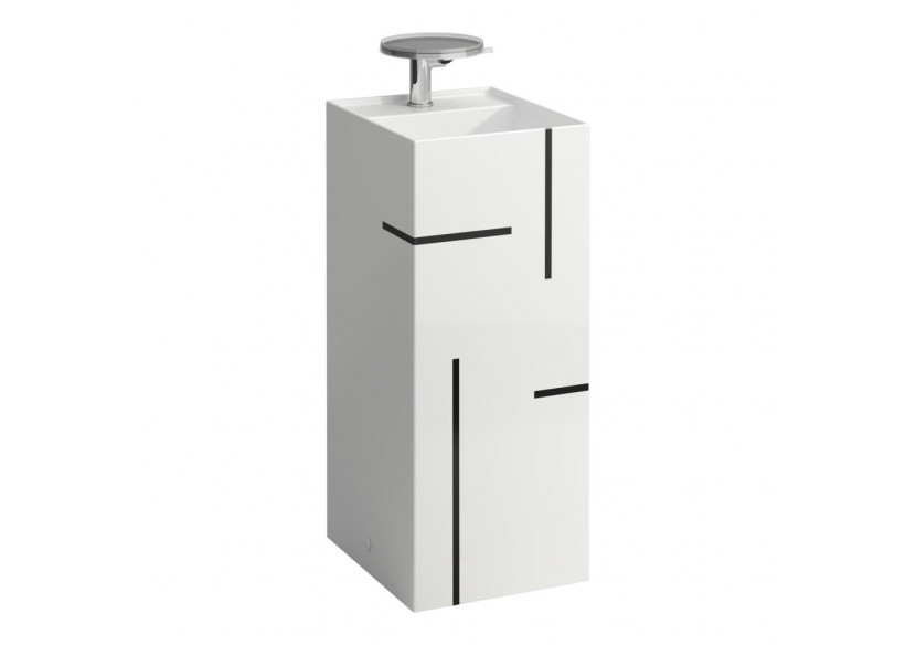 Lavabo indépendant Kartell Lignes noires 375 x 435 x 900 mm - H811331D021121 - Laufen
