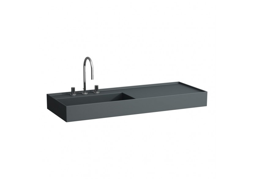 Lavabo mural ou à poser sur meuble Kartell Graphite mat 1200 x 460 x 150 mm - H8133327581581 - Laufen