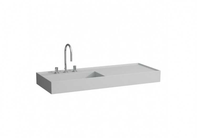 Lavabo mural ou à poser sur meuble Kartell Gris mat 1200 x 460 x 150 mm - H8133327591581 - Laufen