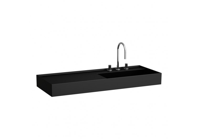 Lavabo mural ou à poser sur meuble Kartell Noir mat 1200 x 460 x 120 mm - H8133337161111 - Laufen