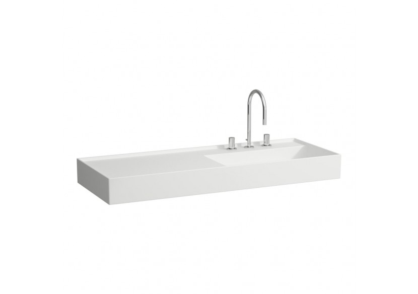 Lavabo mural ou à poser sur meuble Kartell Blanc mat 1200 x 460 x 120 mm - H8133337571581 - Laufen