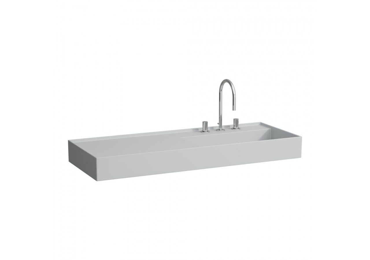 Lavabo mural ou à poser sur meuble Kartell Gris mat 1200 x 460 x 120 mm - H8133337591581 - Laufen