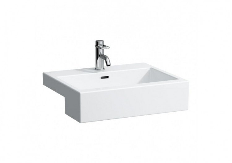 Lavabo semi-encastré rectangulaire Living Blanc 550 x 460 x 155 mm - H8134320001091 - Laufen