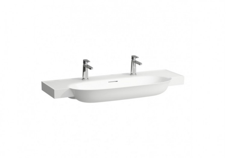 Lavabo mural ou à poser sur meuble ou sur pieds New Classic Blanc 1200 x 480 x 75 mm - H8138580001091 - Laufen