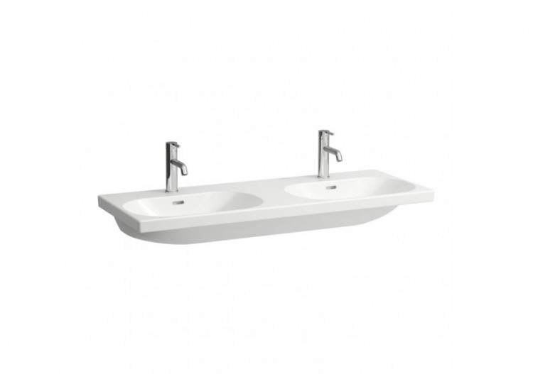 Lavabo double mural ou à poser sur meuble Lua Blanc LCC 1200 x 460 x 180 mm - H8140814001091 - Laufen