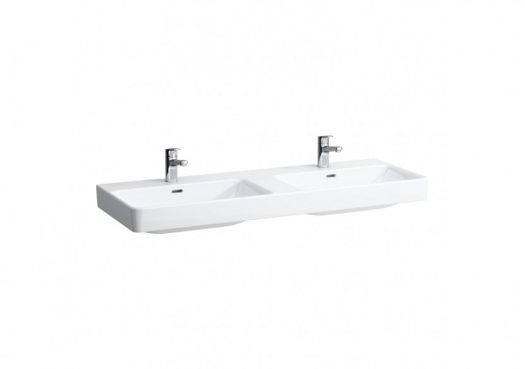 Lavabo double mural ou à poser sur meuble Laufen pro s Blanc LCC 1300 x 465 x 175 mm - H8149684001081 - Laufen