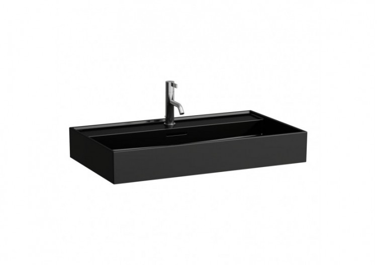 Lavabo à poser sur plan Kartell Noir brillant 800 x 460 x 145 mm - H8163360201081 - Laufen