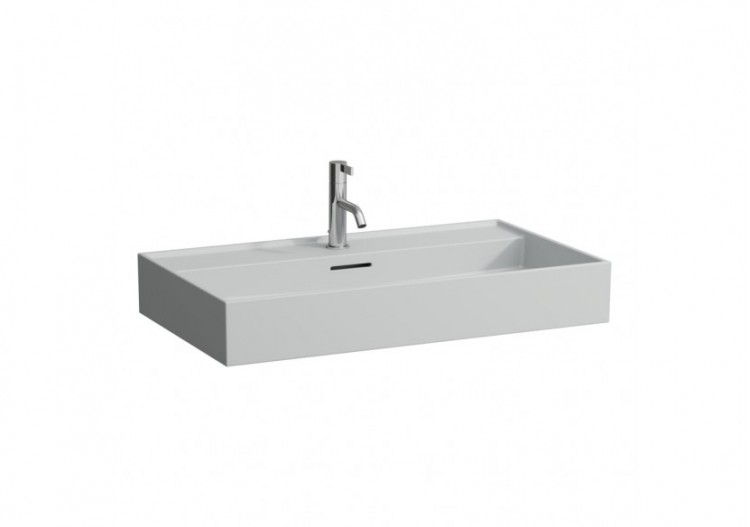 Lavabo à poser sur plan Kartell Gris mat 800 x 460 x 120 mm - H8163367591091 - Laufen