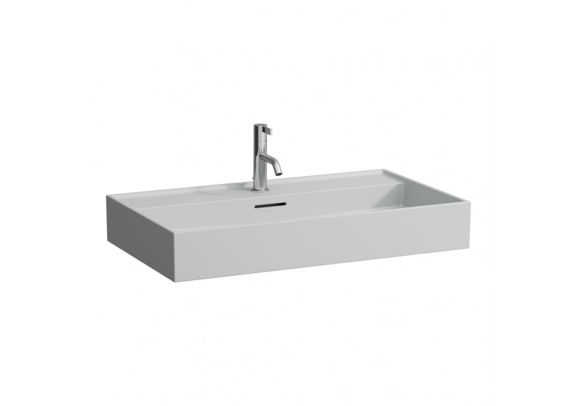Lavabo à poser sur plan Kartell Gris mat 800 x 460 x 145 mm - H8163367591111 - Laufen
