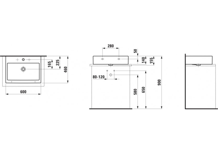 Lavabo à poser Living Blanc 600 x 460 x 155 mm - H8174340001041 - Laufen Lavabo à poser Living Blanc 600 x 460 x 155 mm - H8174340001041 - Laufen