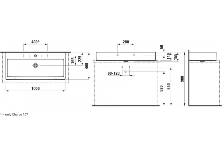 Lavabo à poser Living Blanc 1000 x 460 x 155 mm - H8184380001091 - Laufen 2