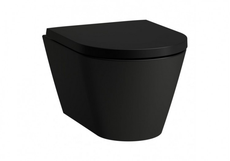 Cuvette suspendue compacte sans bride Kartell Noir mat 490 x 370 x 355 mm - H8203337160001 - Laufen