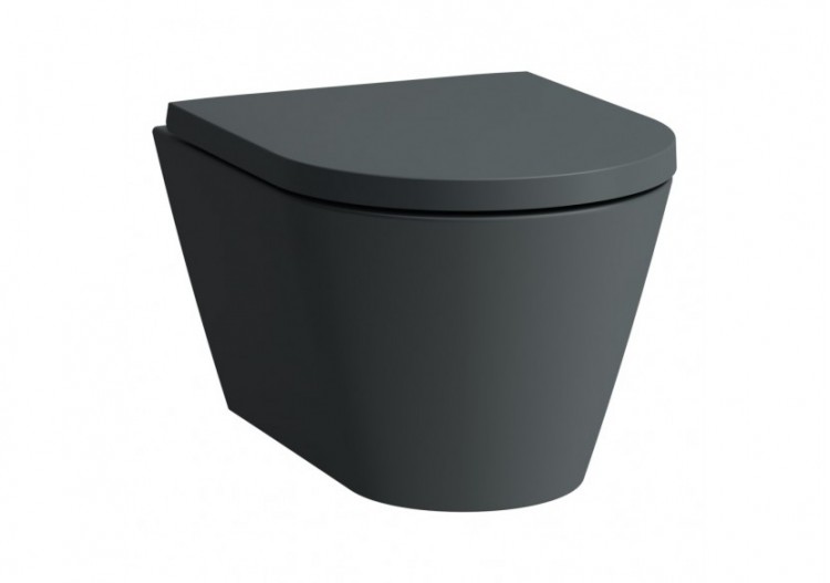 Cuvette suspendue compacte sans bride Kartell Graphite mat 490 x 370 x 355 mm - H8203337580001 - Laufen