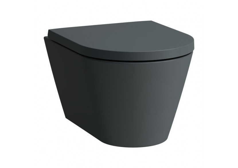 Cuvette suspendue compacte sans bride Kartell Graphite mat 490 x 370 x 355 mm - H8203337580001 - Laufen