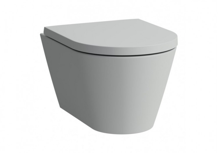 Cuvette suspendue compacte sans bride Kartell Gris mat 490 x 370 x 355 mm - H8203337590001 - Laufen