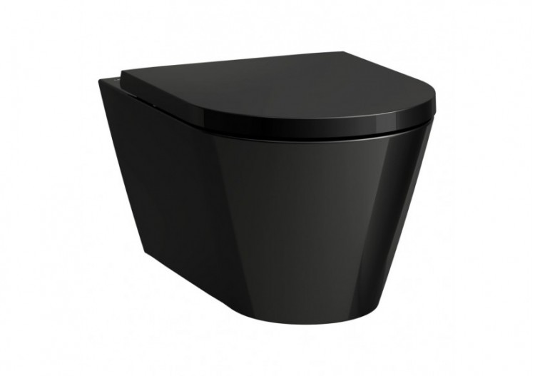 Cuvette suspendue sans bride Kartell Noir brillant 545 x 370 x 355 mm - H8203370200001 - Laufen