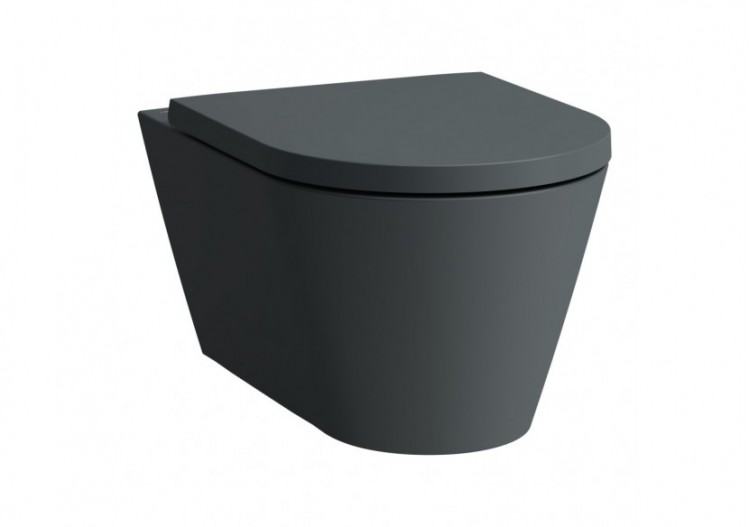 Cuvette suspendue sans bride Kartell Graphite mat 545 x 370 x 355 mm - H8203377580001 - Laufen