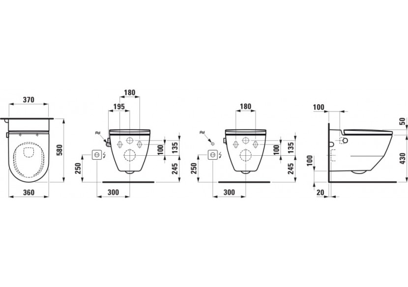 WC lavant suspendu sans bride Navia Blanc LCC 580 x 370 x 380 mm - H8206014007171 - Laufen