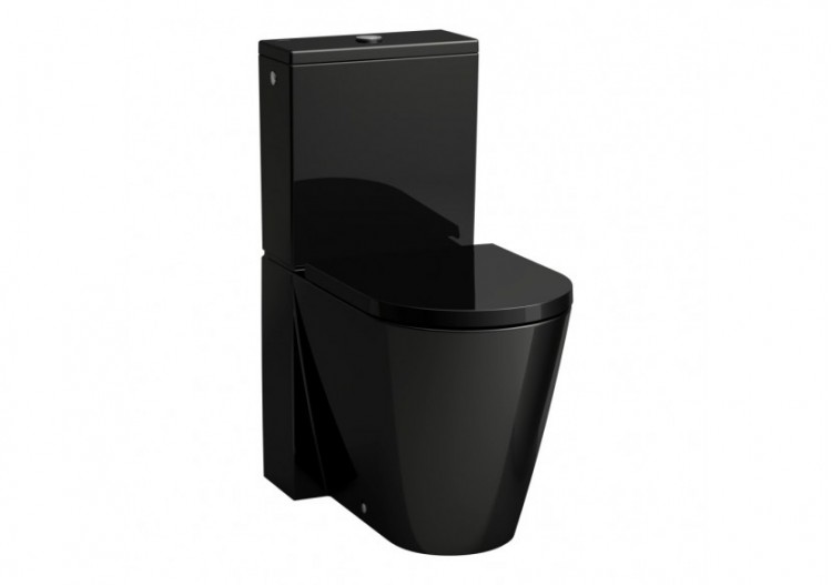 Cuvette WC au sol sans bride Kartell Noir brillant 660 x 370 x 440 mm - H8243370202311 - Laufen