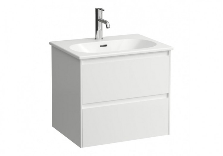 Pack lavabo et meuble sous-lavabo avec 2 tiroirs Lua Blanc brillant 600 x 455 x 525 mm - H8600832611041 - Laufen