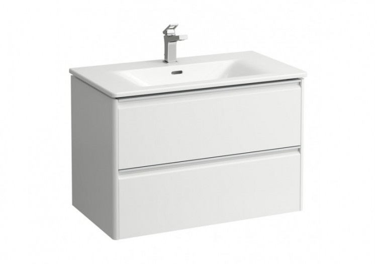 Pack lavabo avec meuble avec 2 tiroirs Palace Blanc mat 800 x 450 x 545 mm - H8607052601041 - Laufen