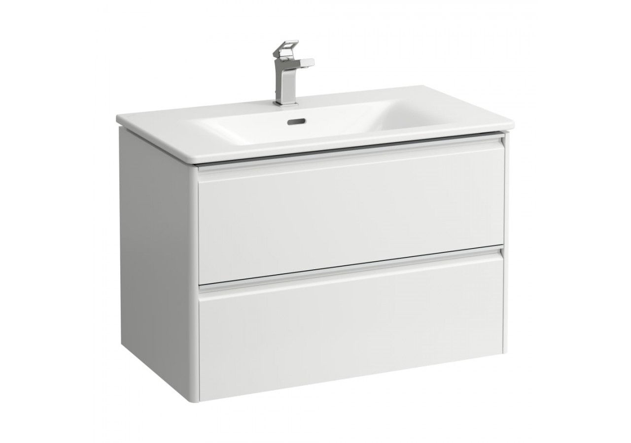Pack lavabo avec meuble avec 2 tiroirs Palace Blanc brillant 800 x 450 x 545 mm - H8607052611041 - Laufen