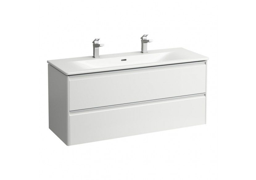 Pack lavabo avec meuble 2 tiroirs Palace Blanc mat 1200 x 450 x 545 mm - H8607092601071 - Laufen