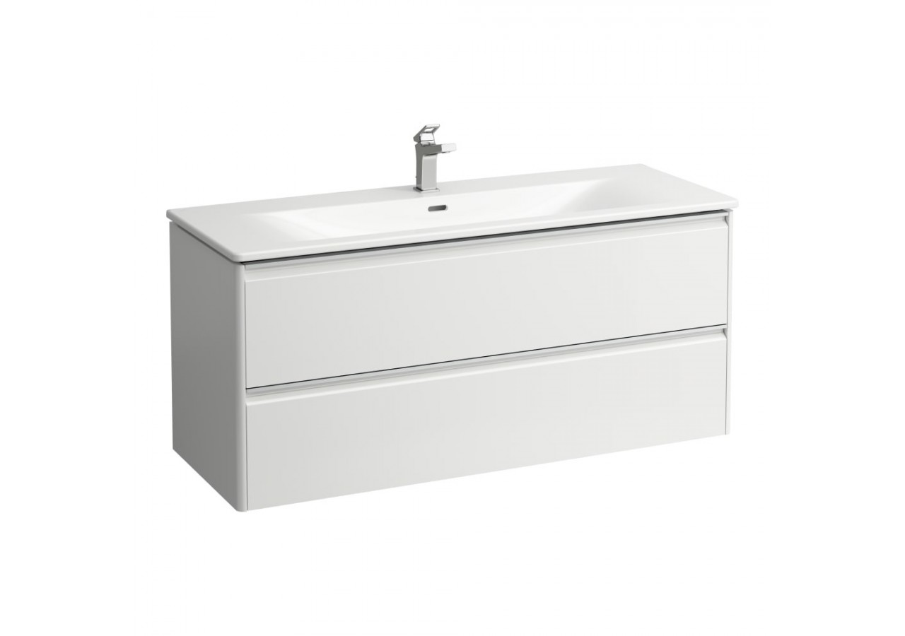 Pack lavabo avec meuble 2 tiroirs Palace Blanc brillant 1200 x 450 x 545 mm - H8607092611041 - Laufen