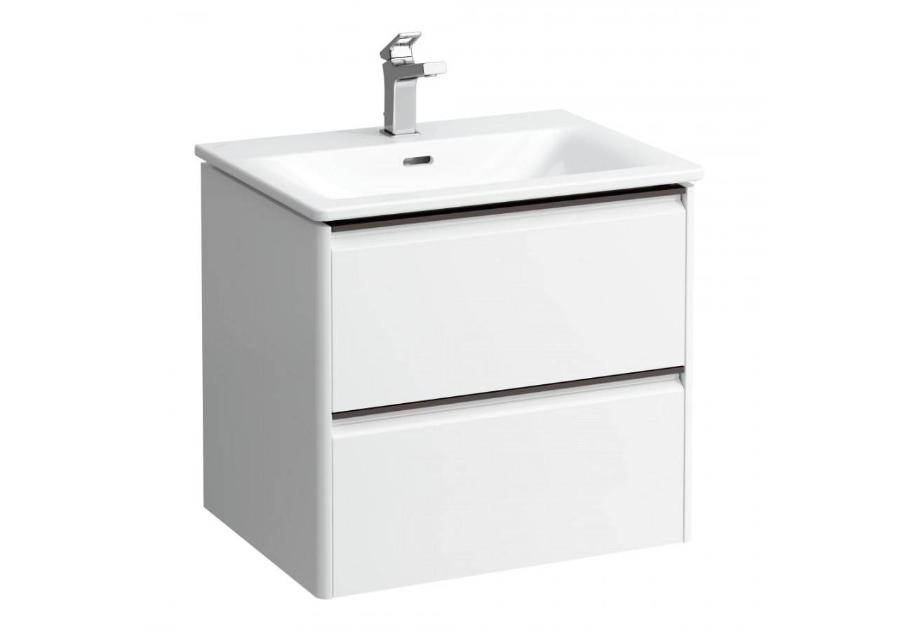 Pack lavabo avec meuble 2 tiroirs Palace Blanc brillant 600 x 450 x 545 mm - H8617022611041 - Laufen