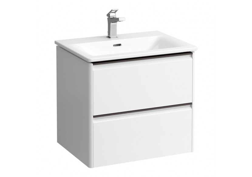 Pack lavabo avec meuble 2 tiroirs Palace Blanc brillant 600 x 450 x 545 mm - H8617022611041 - Laufen