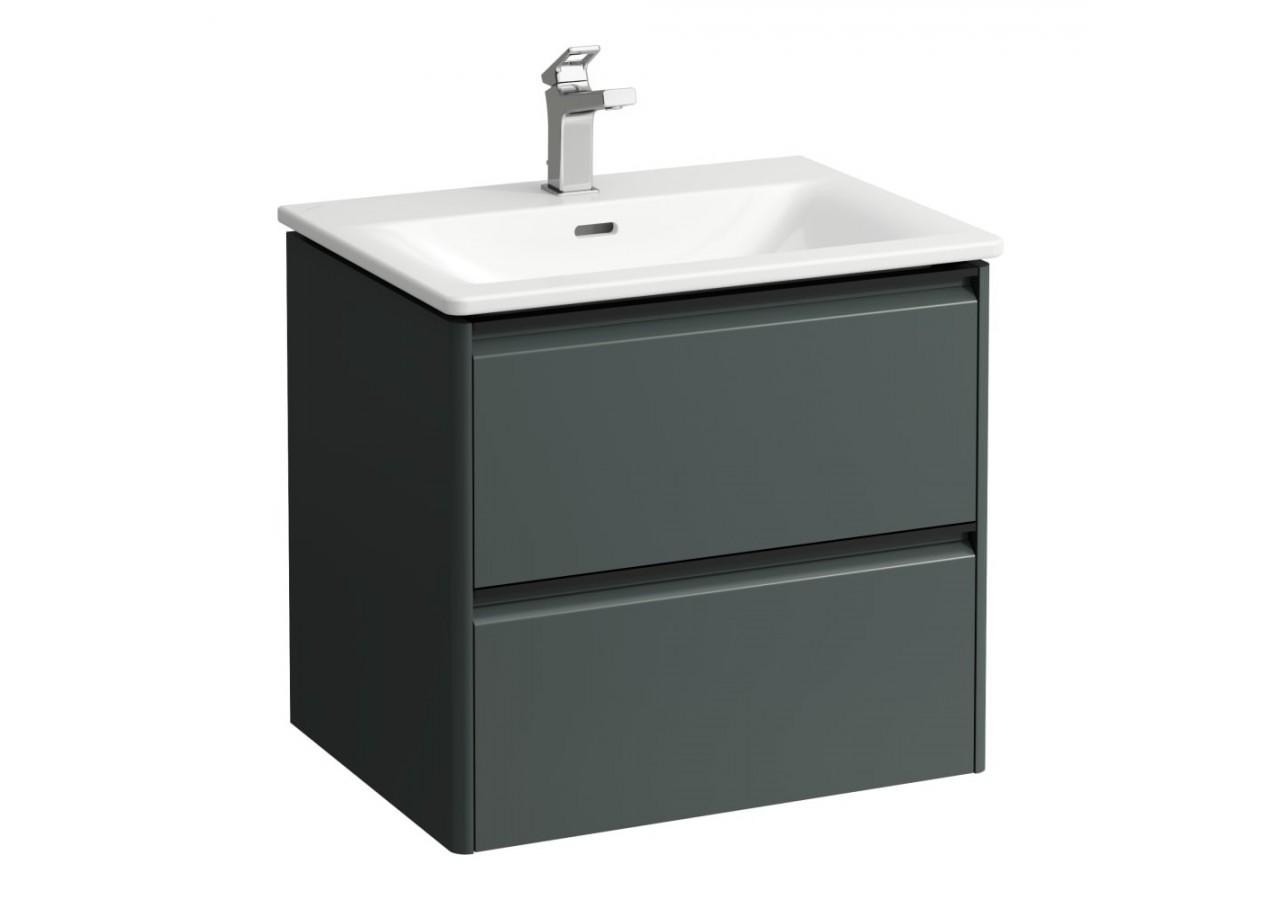 Pack lavabo avec meuble 2 tiroirs Palace Gris signalisation 600 x 450 x 545 mm - H8617022661041 - Laufen