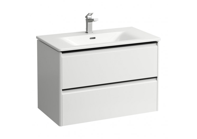 Pack lavabo avec meuble 2 tiroirs Palace Blanc brillant 800 x 450 x 545 mm - H8617052611041 - Laufen