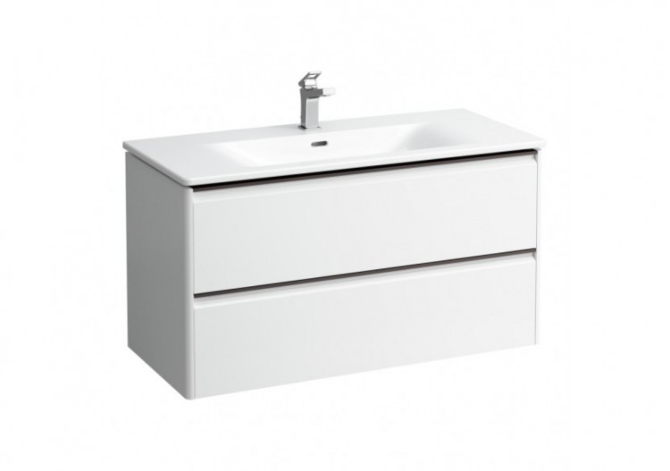 Pack lavabo avec meuble 2 tiroirs Palace Blanc mat 985 x 450 x 530 mm - H8617072601041 - Laufen