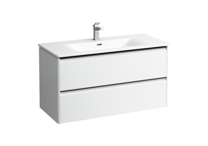 Pack lavabo avec meuble 2 tiroirs Palace Blanc mat 985 x 450 x 530 mm - H8617072601041 - Laufen