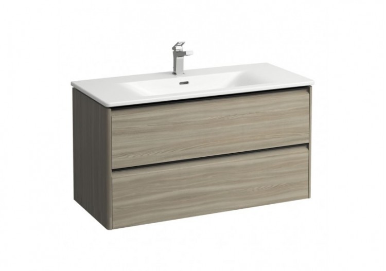 Pack lavabo avec meuble 2 tiroirs Palace Orme clair 985 x 450 x 530 mm - H8617072621041 - Laufen