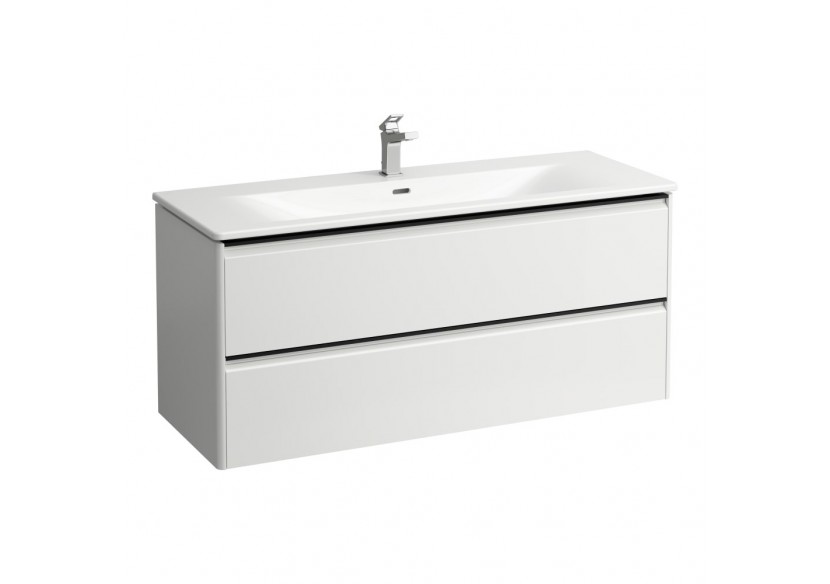 Pack lavabo avec meuble 2 tiroirs Palace Blanc brillant 1200 x 450 x 545 mm - H8617092611041 - Laufen