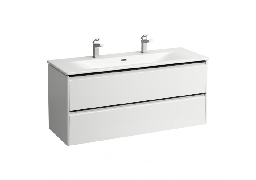 Pack lavabo avec meuble 2 tiroirs Palace Blanc brillant 1200 x 450 x 545 mm - H8617092611071 - Laufen