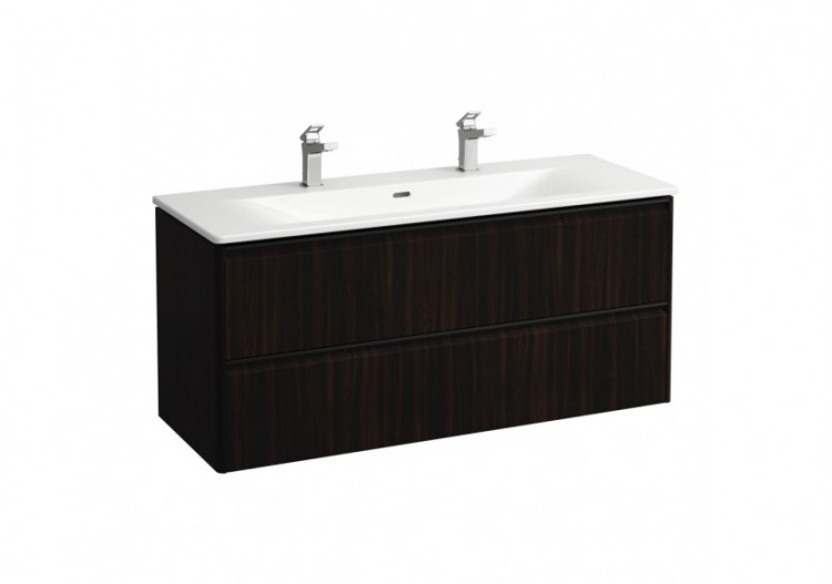 Pack lavabo avec meuble 2 tiroirs Palace Orme foncé 1200 x 450 x 545 mm - H8617092631071 - Laufen