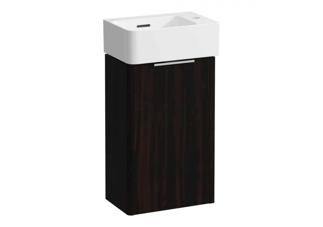 Pack lavabo avec meuble 'Base' 1 porte Val Orme foncé 340 x 220 x 630 mm - H8622802631061 - Laufen