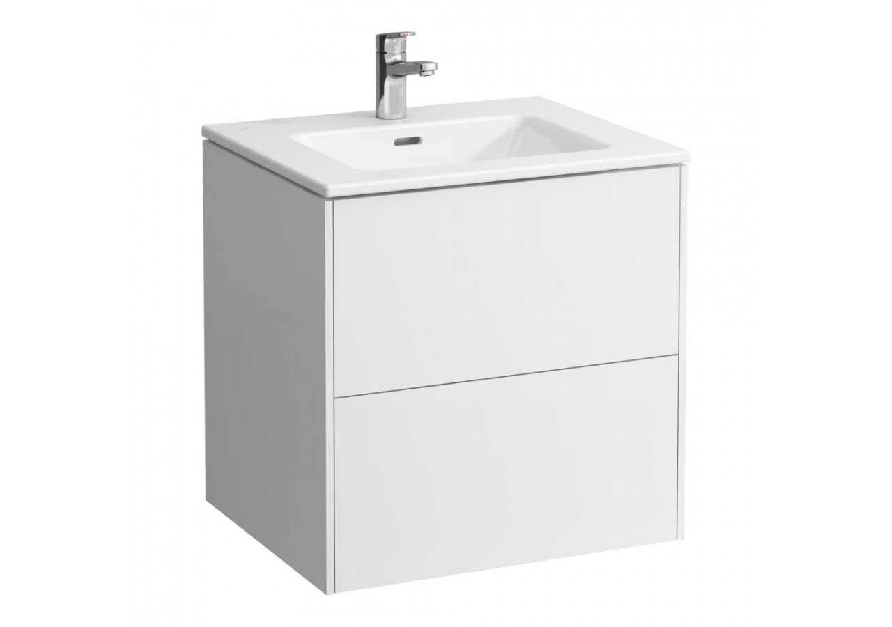 Pack lavabo et meuble sous-lavabo 'Base' avec 2 tiroirs Laufen pro s Blanc mat 600 x 500 x 610 mm - H8649602601041 - Laufen