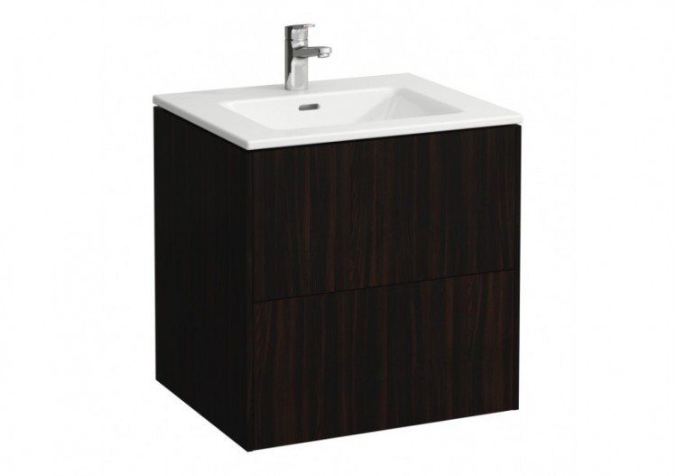 Pack lavabo et meuble sous-lavabo 'Base' avec 2 tiroirs Laufen pro s Orme foncé 600 x 500 x 610 mm - H8649602631041 - Laufen