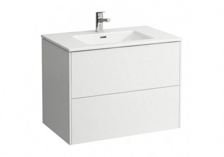Pack lavabo et meuble sous-lavabo 'Base' 2 tiroirs Laufen pro s Blanc brillant 800 x 500 x 610 mm - H8649612611041 - Laufen